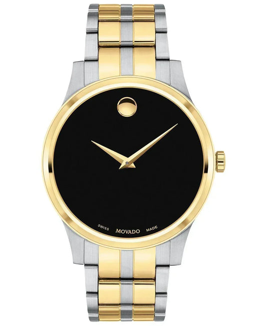 Movado Swiss Gold PVD & Stainless Steel Bracelet Men's Watch 0607536