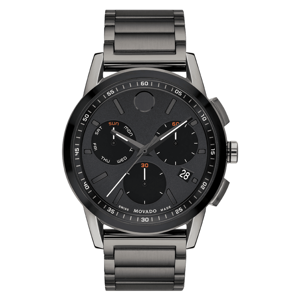 Gunmetal movado watch store