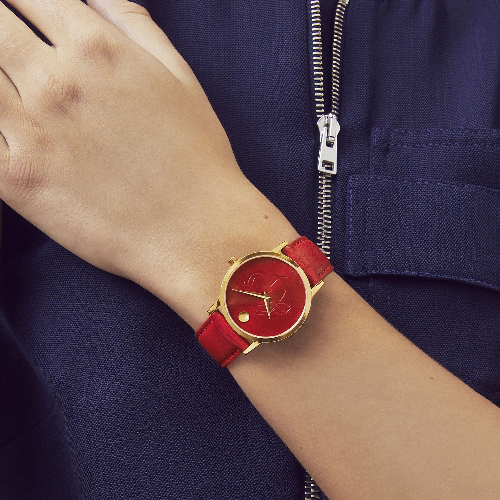 Movado red online watch