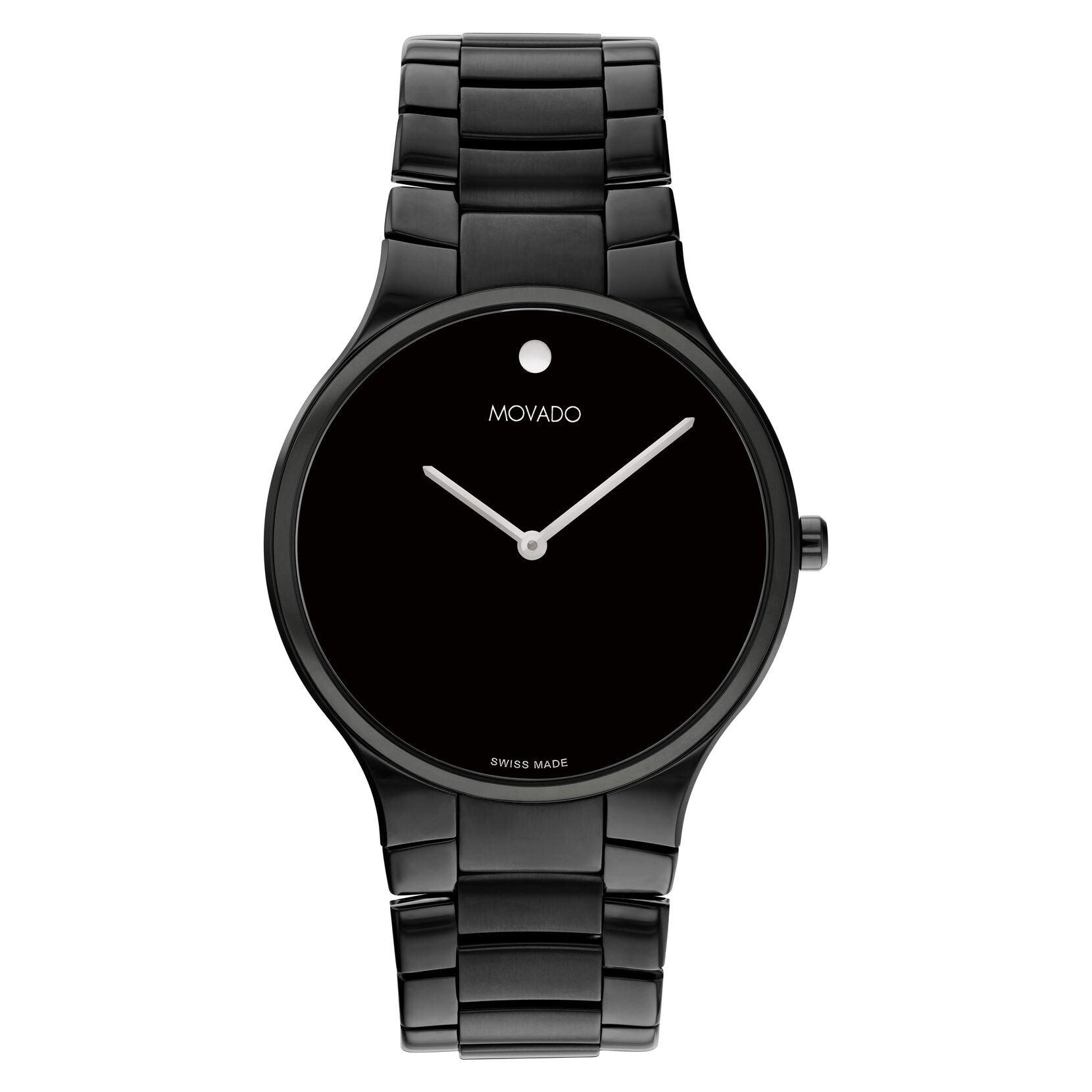 All black hotsell movado watch men's