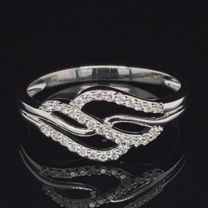 14K White Gold 0.15TDW Diamond Engagement Ring