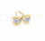 Canadian Diamond 0.15ct Solitaire Earrings in Tension Set in 14K Yellow Gold