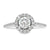 14K White Gold 0.67TDW, 0.42CT Center Diamond Engagement Ring