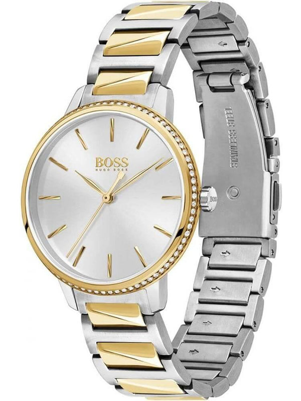 Hugo Boss 1502568 Signature 2 Tone Bracelet Quartz Women's Watch ...