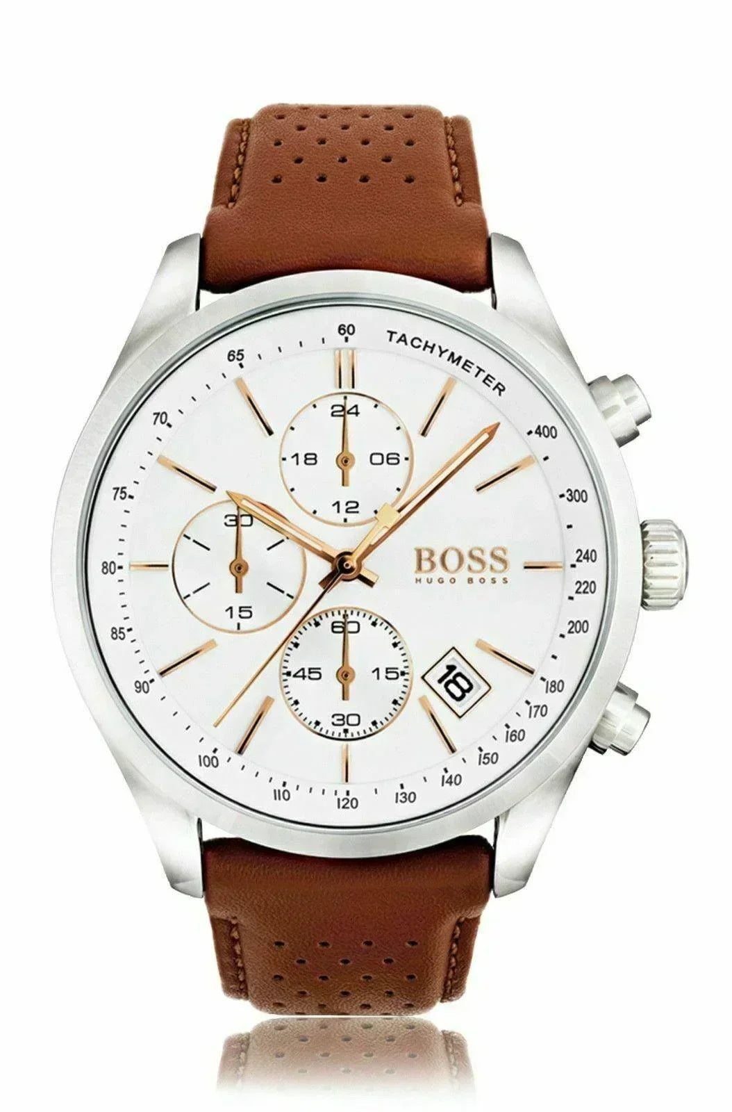 Hugo Boss Jewellery Brown Leather Men's bracelet 1580497M
