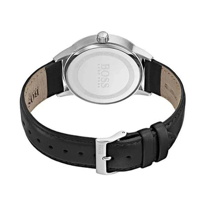 Hugo Boss Officer Mens Black Leather Watch 1513613
