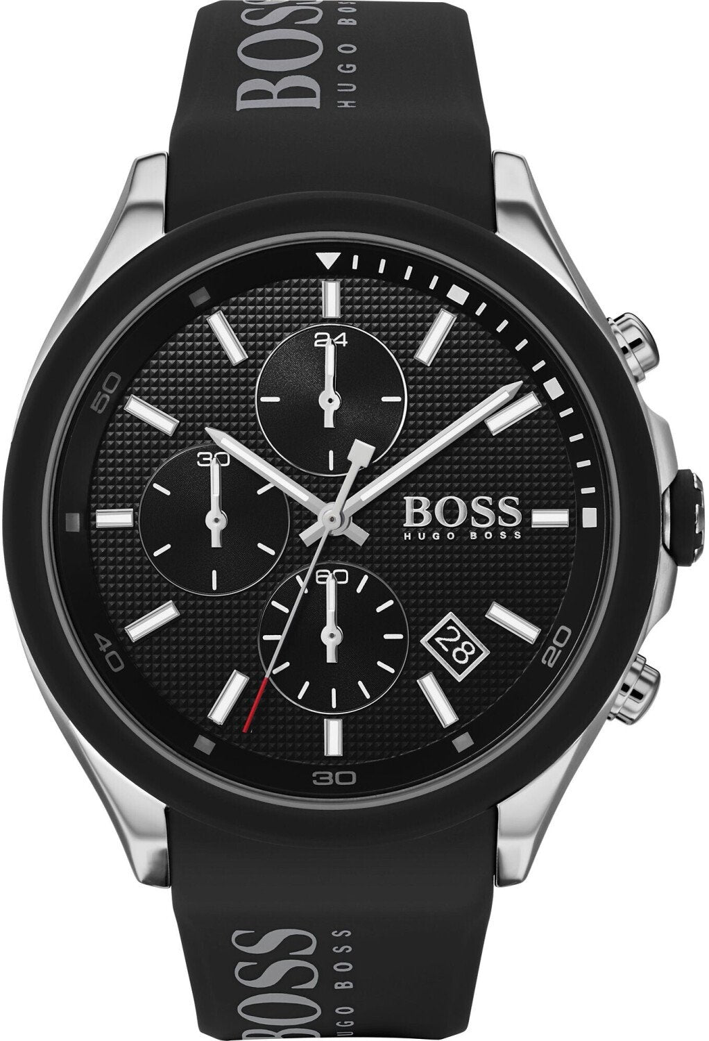 Hugo Boss 1513716 Velocity Black Dial Silicone Quartz Men&#39;s Watch