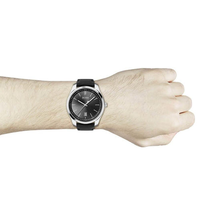 Hugo Boss 1513729 Circuit Black Leather Quartz Men's Watch