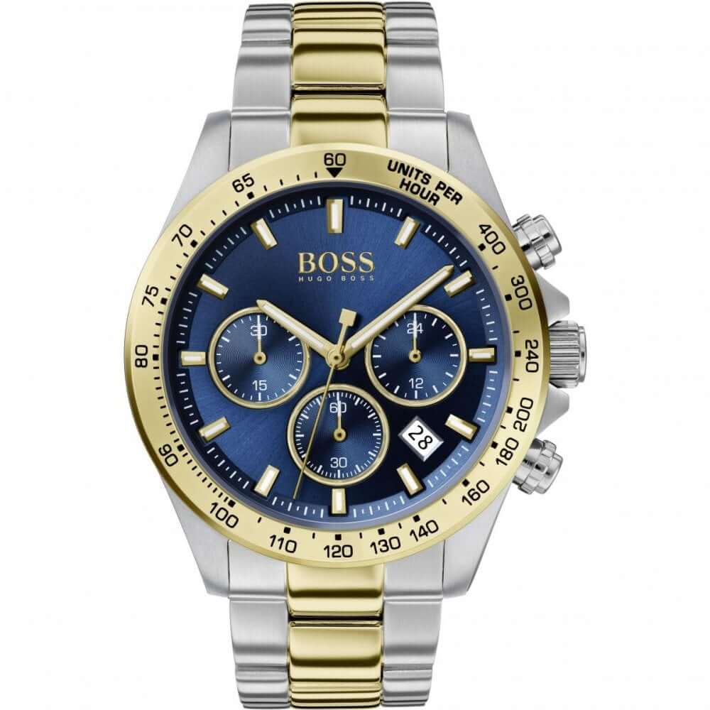 Hugo Boss 1513767 Hero Sport Quartz Men&#39;s Watch - Silver/Gold