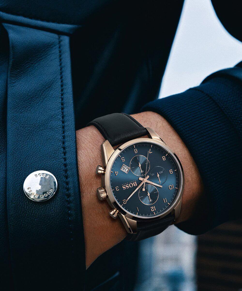 Hugo Boss 1513783 Skymaster Blue Dial Stainless Steel Quartz Men's Watch