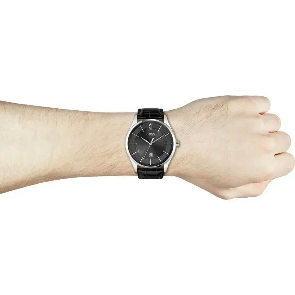 Hugo Boss 1513794 Distinction Analog Black Quartz Men's Watch 