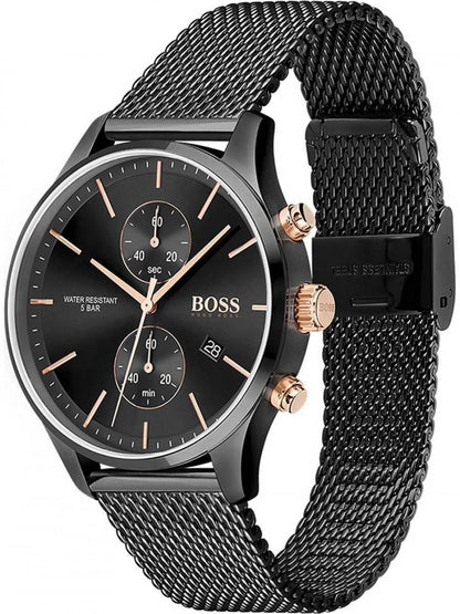 Hugo Boss 1513811 Associate Analog Black Dial Quartz Men's Watch