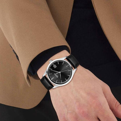 Hugo Boss 1513831 Commissioner Black Leather Quartz Men's Watch