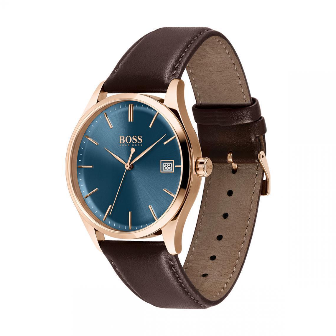Hugo Boss 1513832 Commissioner Brown Leather Quartz Men's Watch