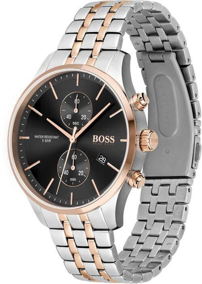 Hugo Boss 1513840 Associate Two-Tone Stainless Steel Quartz Men's Chrono Watch
