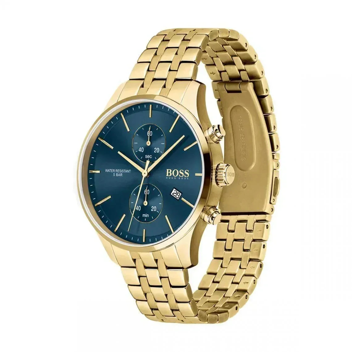 Hugo Boss 1513841 Associate Gold Steel Quartz Men's Chrono Watch