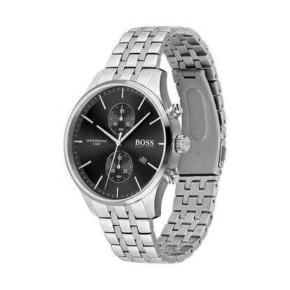 Hugo Boss 1513869 Associate Silver Steel Quartz Men's Chrono Watch