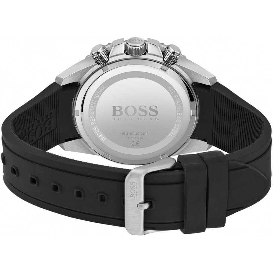 Hugo Boss 1513912 Admiral Chronograph Date Silicone Strap Quartz Men&#39;s Watch