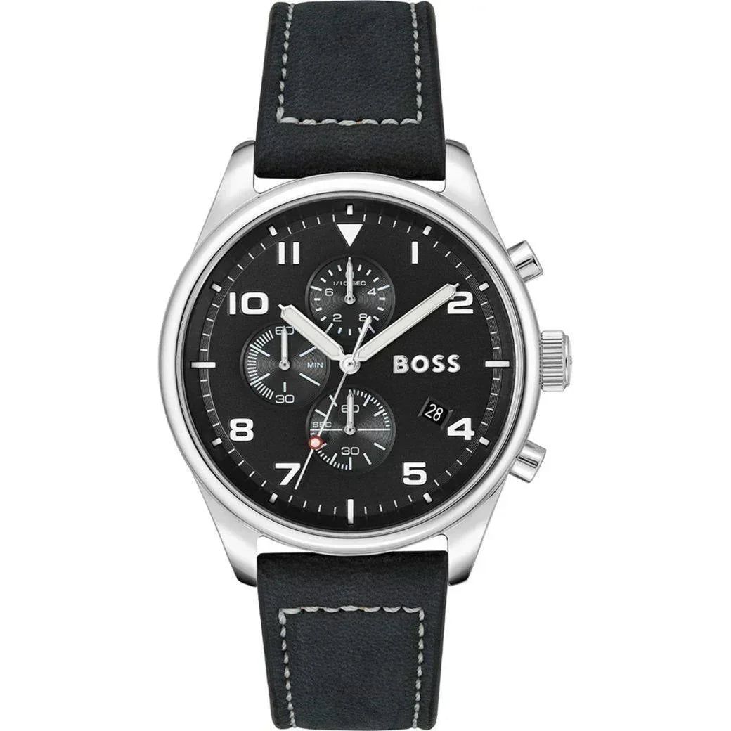 Hugo Boss Jewellery Brown Leather Men's bracelet 1580497M