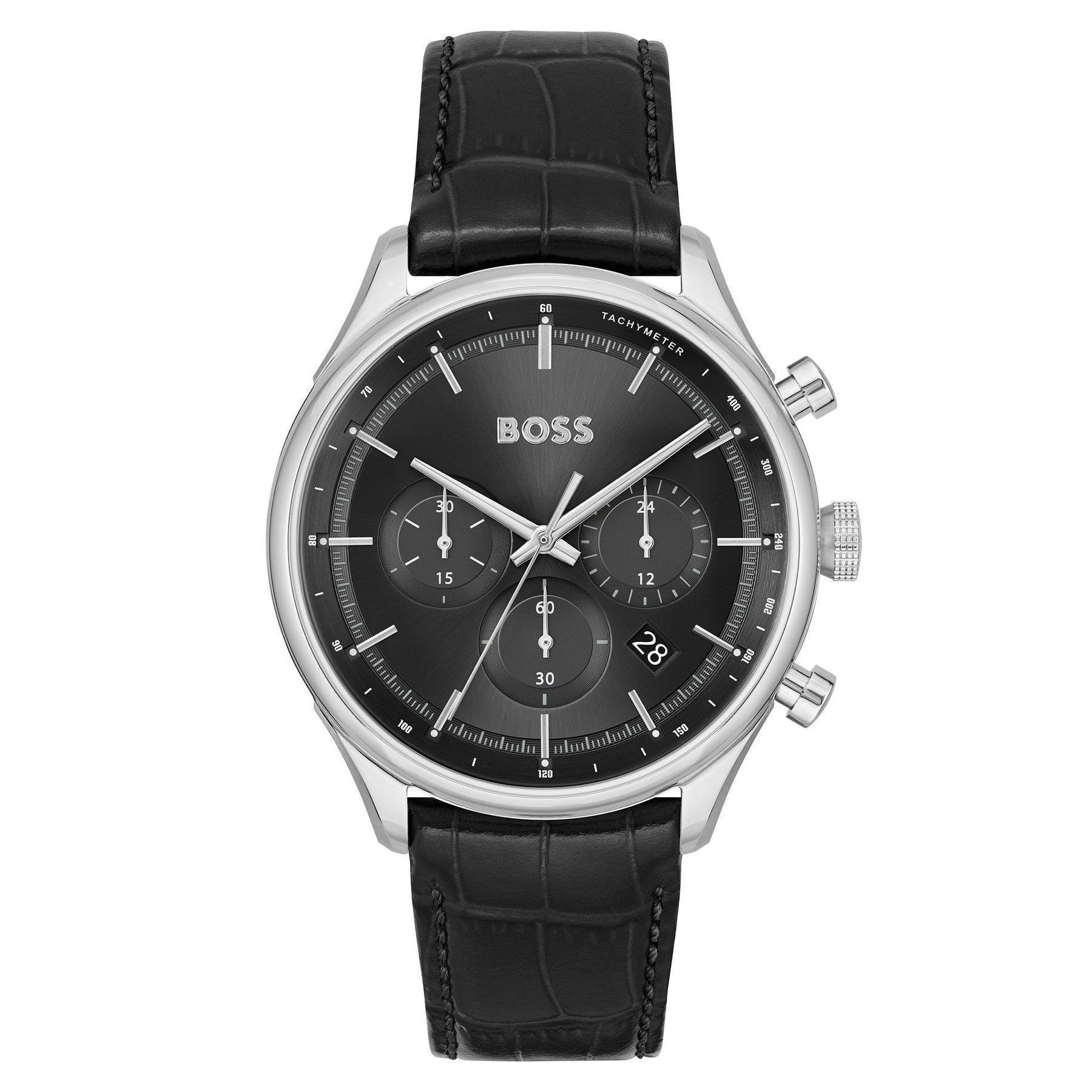 Hugo Boss Jewellery Brown Leather Men's bracelet 1580497M