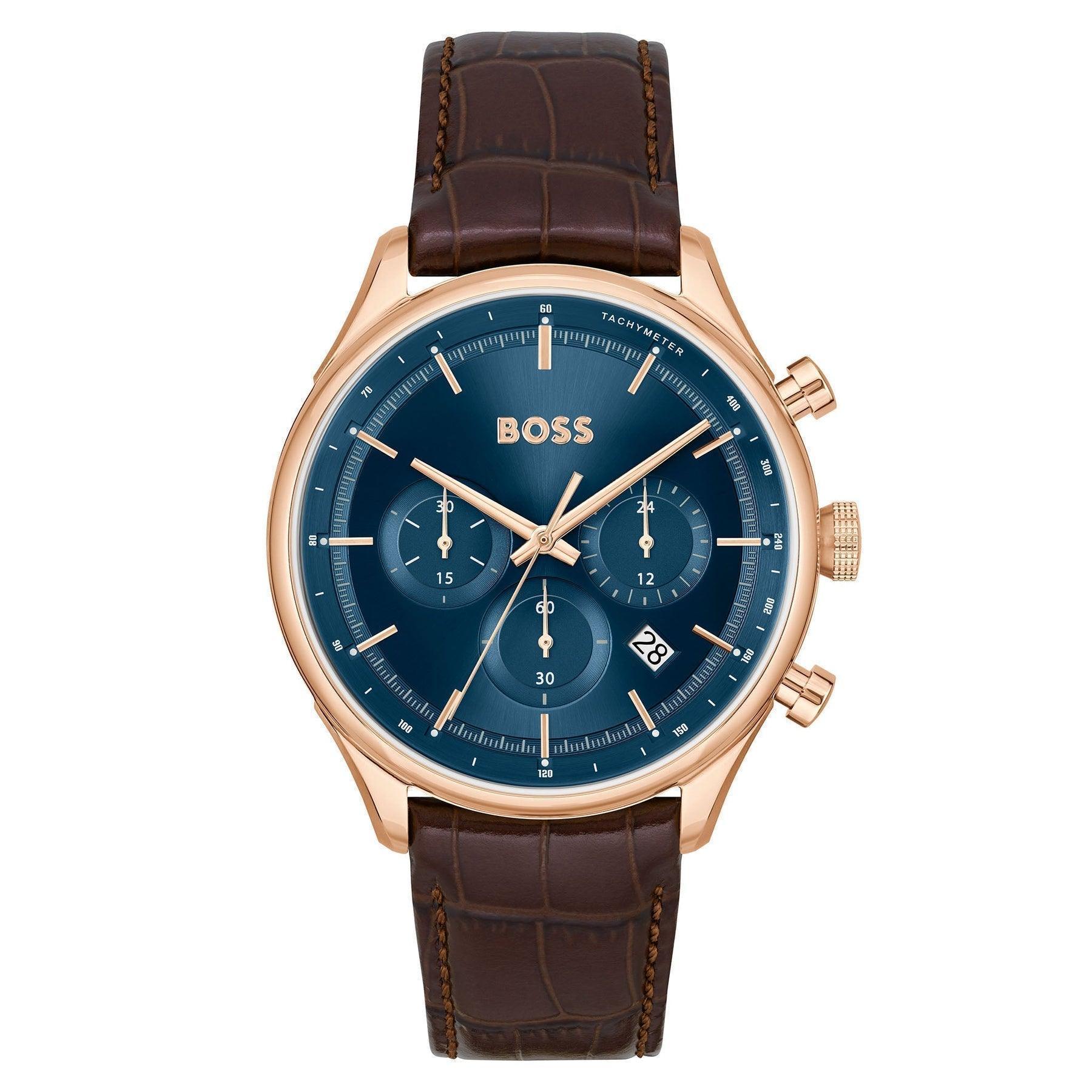 Hugo Boss Jewellery Brown Leather Men's bracelet 1580497M