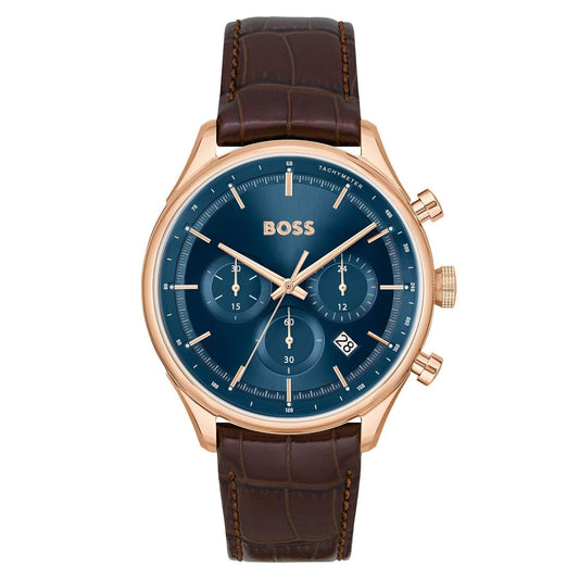 Hugo Boss Jewellery Brown Leather Men's bracelet 1580497M