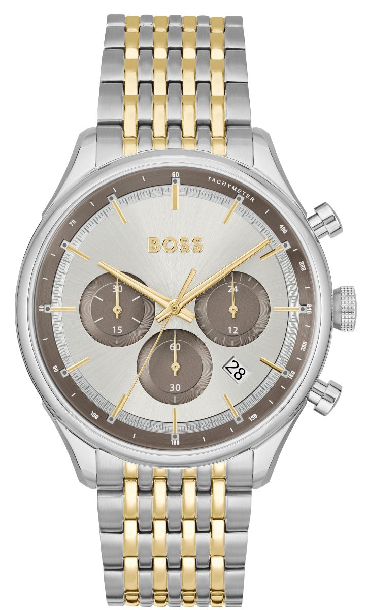 Hugo boss men's silver and gold watch hotsell