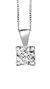 Canadian Diamond 0.25ct Solitaire Pendant in Four Claw Setting Set in 14K White Gold