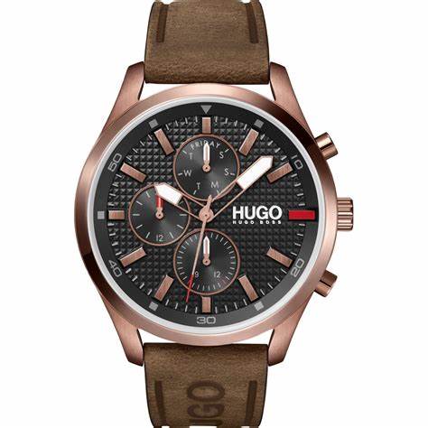 Hugo Boss Jewellery Brown Leather Men's bracelet 1580497M