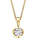 Canadian Diamond 0.30ct Solitaire Pendant in Tension Set in 14K Yellow Gold