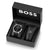 Hugo Boss Confidence Quartz Men's Watch and Braided Black Leather Bracelet Gift Set 1570145