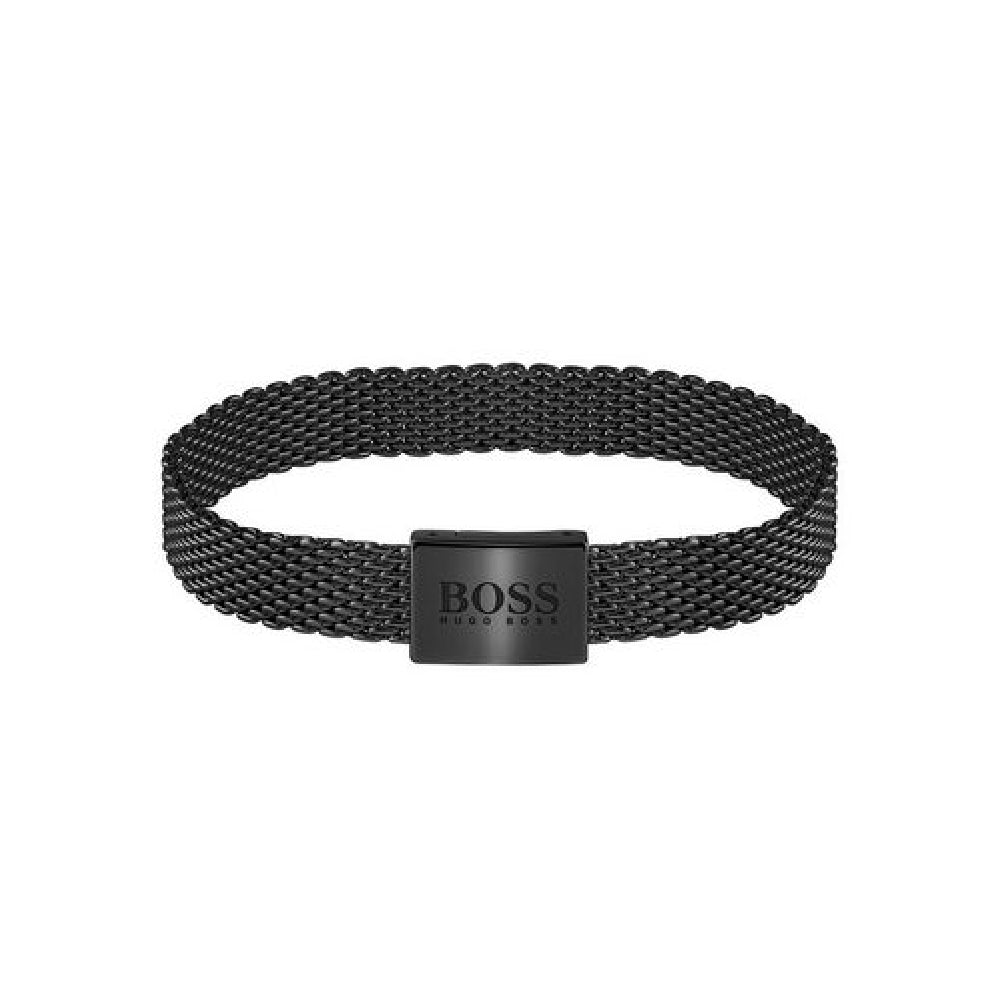 Hugo Boss Men&#39;s Ionic Plated Black Steel Bracelet