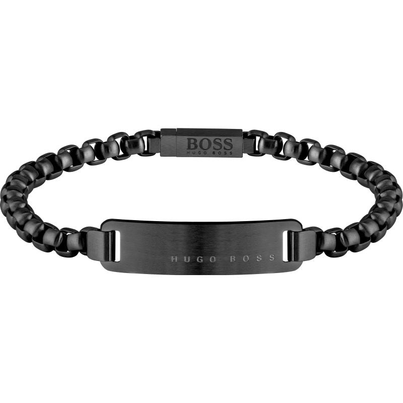 Hugo Boss Jewellery ID Black PVD Men&#39;s Bracelet