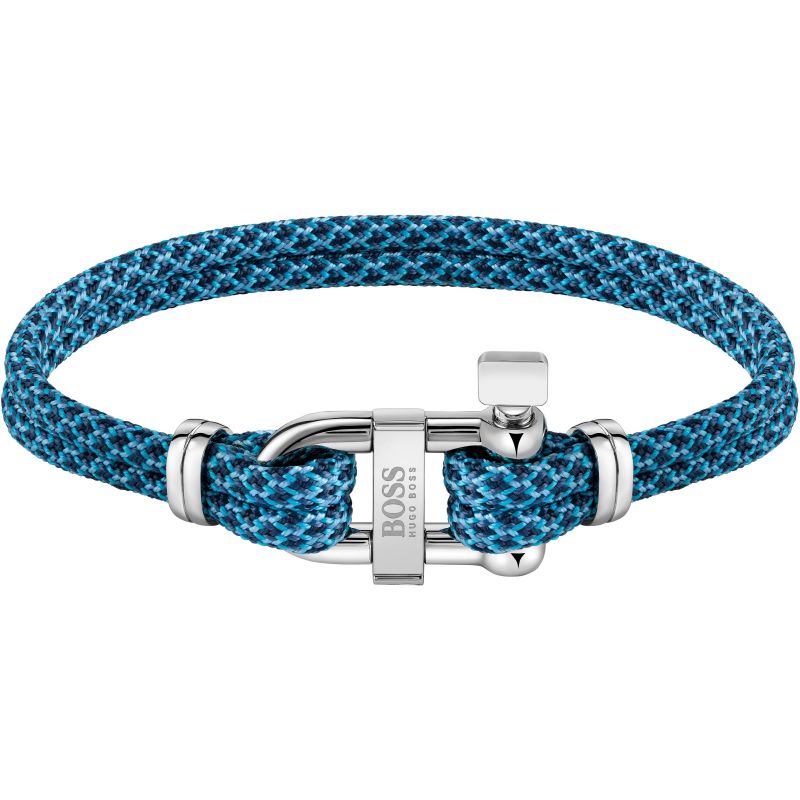 Hugo Boss Jewellery Sailing Cord Blue Men&#39;s Bracelet