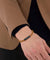 Hugo Boss Mens Yellow Vachetta Braided Leather Bracelet With Black IP Magne