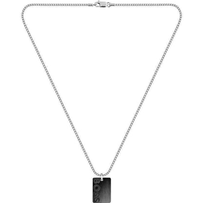 Hugo Boss Jewellery Men's Stainless Steel Reversible Dog Tag Necklace 1580302