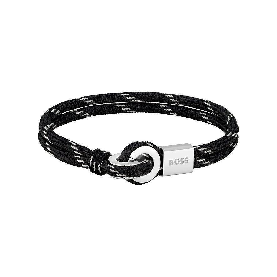 Hugo Boss Jewellery Men's Black Cord Bracelet 1580469M