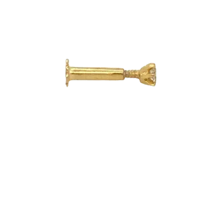 18K Yellow Gold 0.03ct Diamond Screw Back Nose Pin