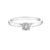 Elegant 0.08TDW Diamond Illusion Ring in 10K White Gold
