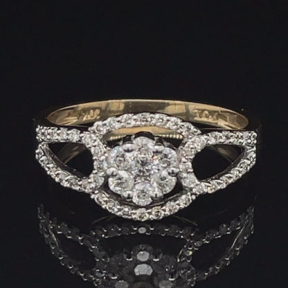 10K Yellow Gold 0.50CT Diamond Anniversary Ring