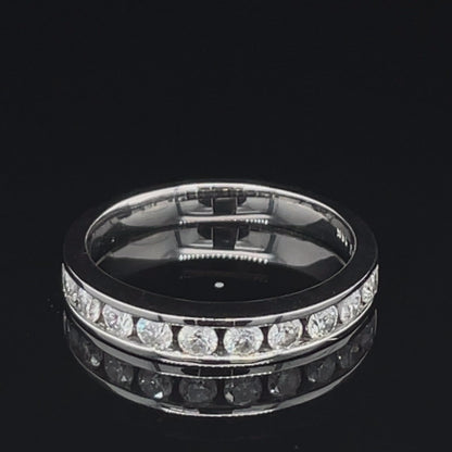 14K White Gold 0.50CT Ten Diamond Anniversary Band