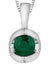 10K White Gold Emerald Pendant