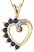 10K Sapphire Heart Pendant