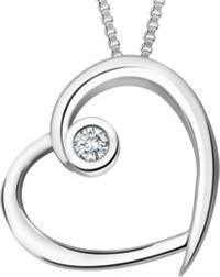 10K White Gold 0.03TDW Diamond Pendant