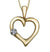 10K Yellow Gold 0.015TDW Diamond Heart Pendant