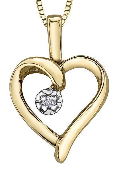 10K Yellow Gold Diamond Pendant