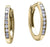 10K Yellow Gold 0.10TDWW Round Hoop Diamond Earrings