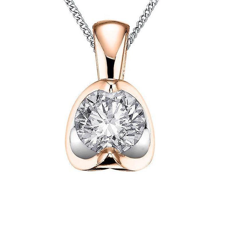 10K Rose Gold 0.04TDW Diamond Pendant