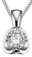 10K White Gold 0.04TDW Diamond Pendant