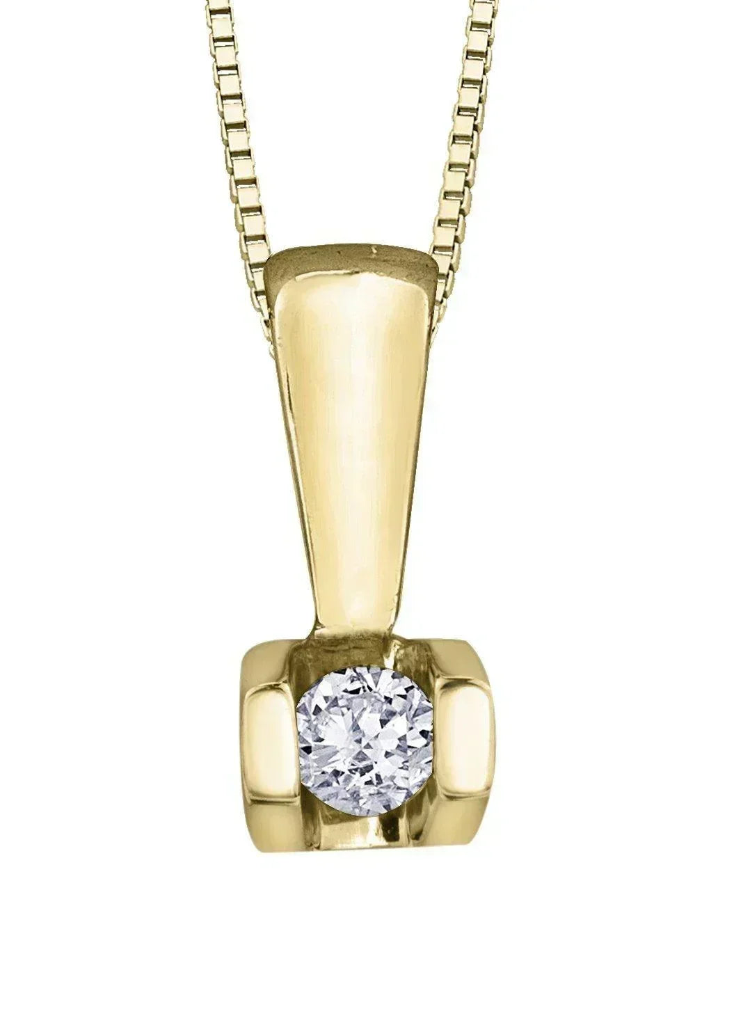 10K Yellow Gold 0.04TDW Diamond Pendant